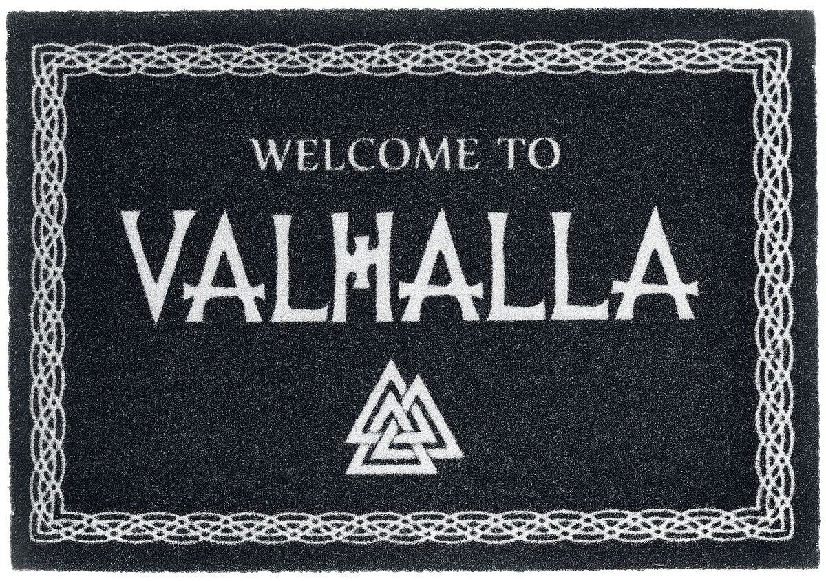 Welcome to Valhalla Fußmatte schwarz weiß Welcome to Valhalla Fußmatte schwarz weiß von Welcome to Valhalla