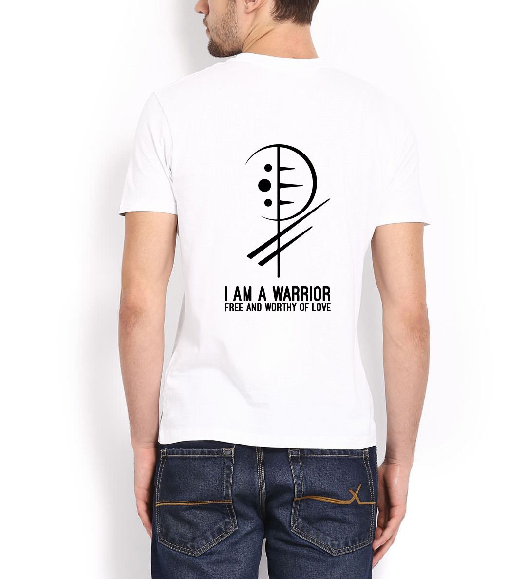 Unisex, Ich Bin Ein Krieger, Symbol T-Shirt, Rückseite Design, Hochwertiges Geschenk Für Sie, Ihn, Rave, Partykleidung Unisex, Ich Bin Ein Krieger, Symbol T-Shirt, Rückseite Design, Hochwertiges Geschenk Für Sie, Ihn, Rave, Partykleidung von WelcomeAboardStudio