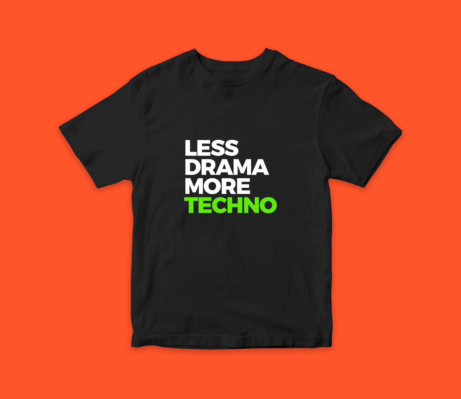 Unisex Less Drama More Techno T-Shirt, Party Hochwertiges Geschenk Für Sie, Ihn, Rave, Partykleidung Unisex Less Drama More Techno T-Shirt, Party Hochwertiges Geschenk Für Sie, Ihn, Rave, Partykleidung von WelcomeAboardStudio