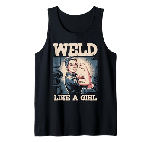 Schweißen wie EIN Mädchen Versuchen Sie weiterzumachen Schweißer Eisenarbeiter Schweißen Tank Top Schweißen wie EIN Mädchen Versuchen Sie weiterzumachen Schweißer Eisenarbeiter Schweißen Tank Top von Weld Like A Girl Try To Keep Up Welder Ironworker