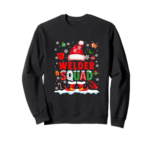 Welder Squad Herren Job Weihnachten Weihnachtsmann Kostüm Fliege Sweatshirt von Welder Christmas Costume
