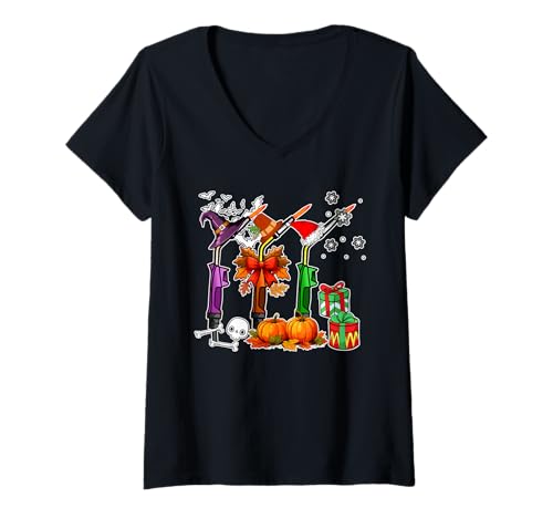 Damen Schweißerwerkzeuge Halloween Thanksgiving Weihnachten Job Team T-Shirt mit V-Ausschnitt Damen Schweißerwerkzeuge Halloween Thanksgiving Weihnachten Job Team T-Shirt mit V-Ausschnitt von Welder Vacations Costume