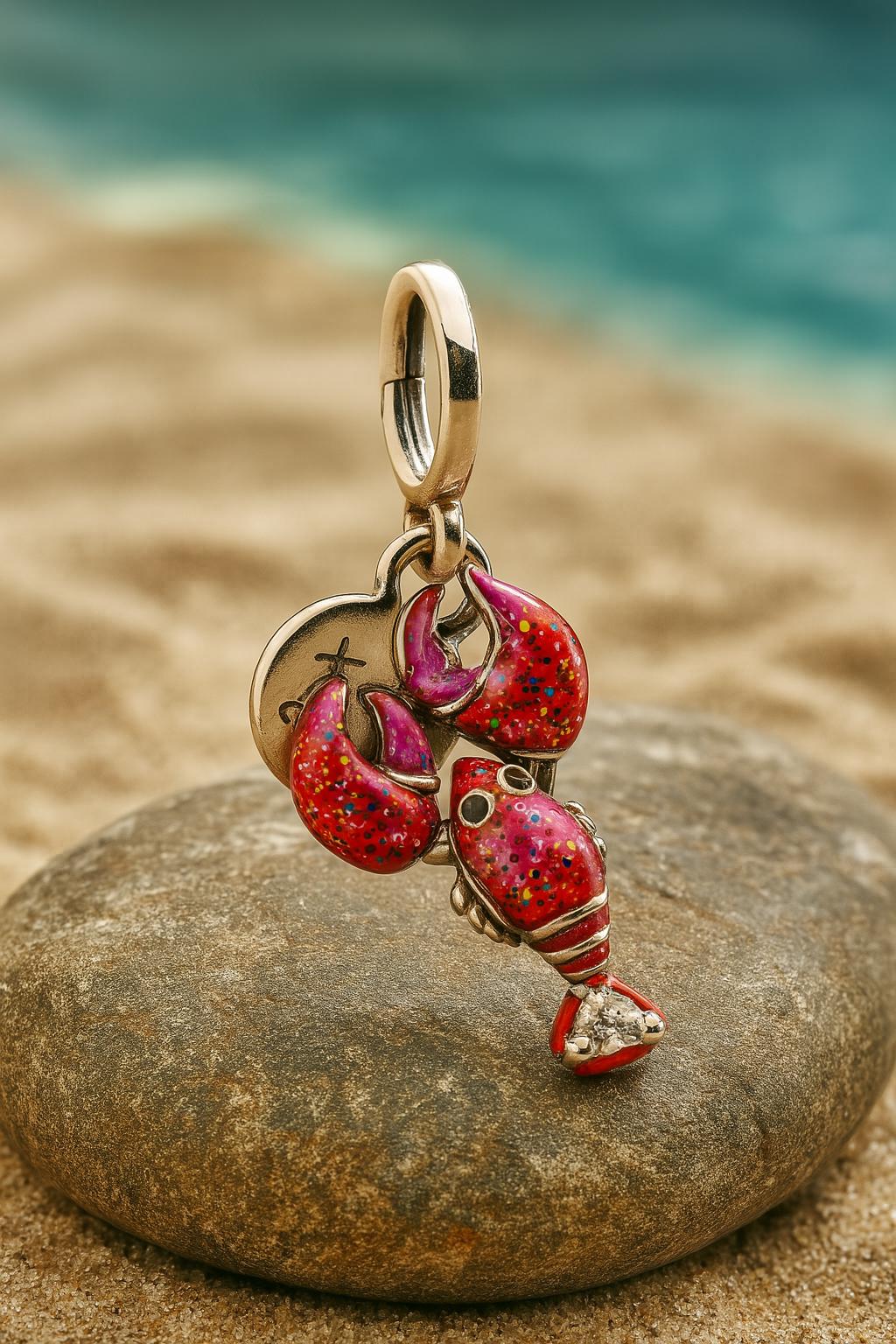 Krebs Lobster Hummer Essen Seafood Beachlife Sealife 925 Silber Bettelarmband Schmuck Anhänger Zubehör Schmuckstück von Weldingbrothers