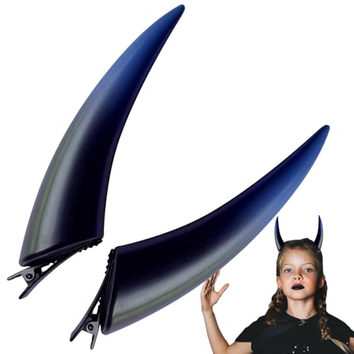 2 Stück Teufel Horn Haarspangen Halloween Cosplay Haarschmuck Kopfbedeckung Teufelshörnchen Mit Haarclip Haarspange Devil Horns Haarclip Barrettes Pins Haarnadel Für Kinder Erwachsene von Weldphur