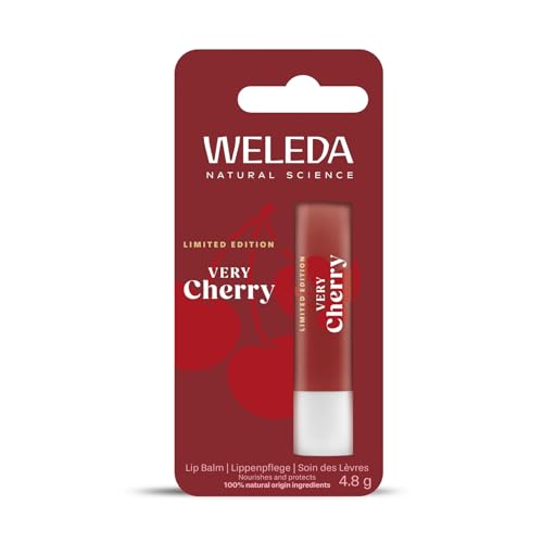 WELEDA Bio Very Cherry Lip Balm Limited Edition - Naturkosmetik Lippenbalsam mit Kirschduft (1x 4,8g) von Weleda
