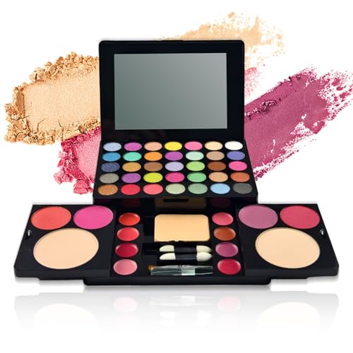 Welhammsae Make up Set, Professionelles Gesichts Make Up Set for Face, Eyes and Lips, Beauty Box Include Eyeshadow Palette Powder Lipstick Blush Pallet Kit, Suitable for Travel and Gift von Welhammsae