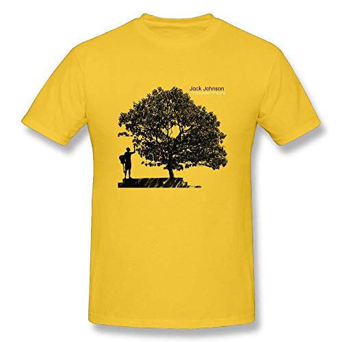 Welikee T-Shirt, Herren-Kurzarmshirt, Men's Jack Johnson in Between Dreams Cotton T Shirts Yellow von Welikee