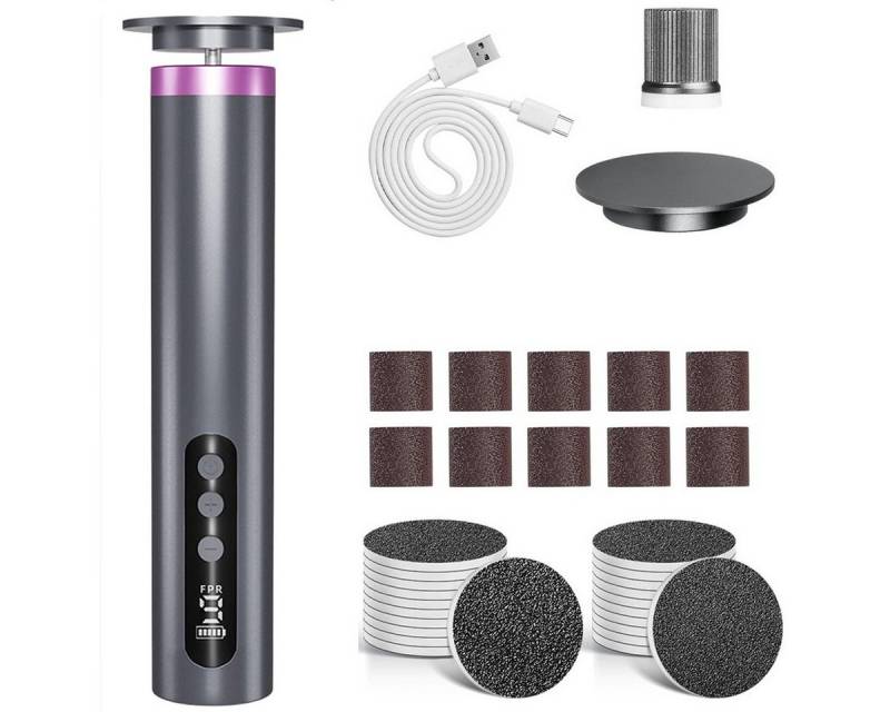 Welikera Elektrischer Hornhautentferner 2 in 1 hornhautentferner elektrisch,pediküre set fußpflege elektrisch, Set, 9 einstellbare Stufen,für trockene und rissige Haut von Welikera