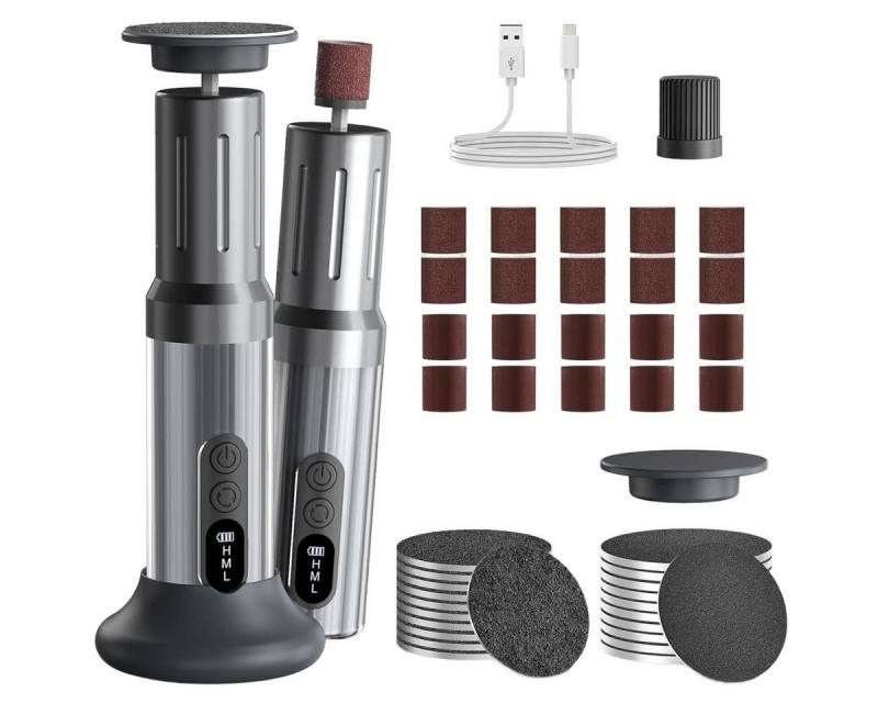 Welikera Elektrischer Hornhautentferner Hornhautentferner elektrisch,Pediküre Set Fußpflege elektrisch, 6 Gänge,630 rpm,3 Stunden Akkulaufzeit,geeignet zum Nagellackieren von Welikera