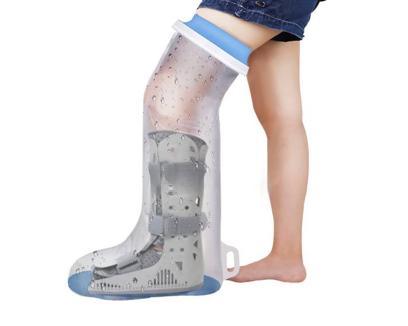 Welikera Gips-und Verbandschutz Duschschutz Fuß,Wasserdichte Beinabdeckung zum Duschen nach Frakturen, Geeignet für Duschbedürfnisse unter Gipsverbänden,Wunden,Verbänden von Welikera