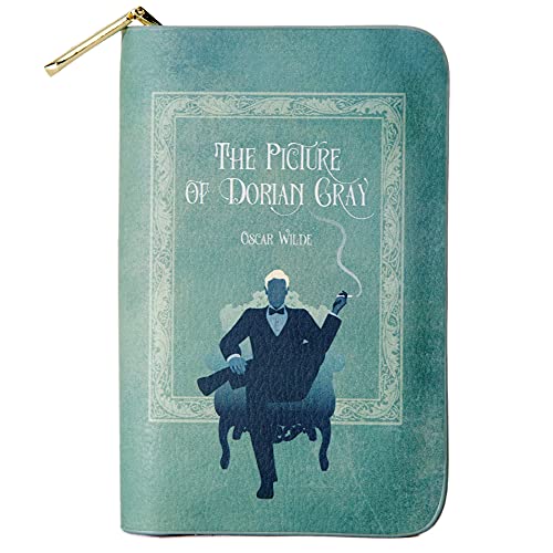 Well Read The Picture of Dorian Gray buchinspiriertes Portemonnaie mit Rundum-Reißverschluss für Literaturliebhaber Veganes Kunstleder Clutch Geldbörse Damen von Well Read