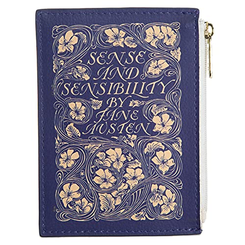 Well Read buchinspiriertes Portemonnaie mit Rundum-Reißverschluss für Literaturliebhaber Veganes Kunstleder Clutch Geldbörse Damen (Sense and Sensibility, Einheitsgröße) von Well Read