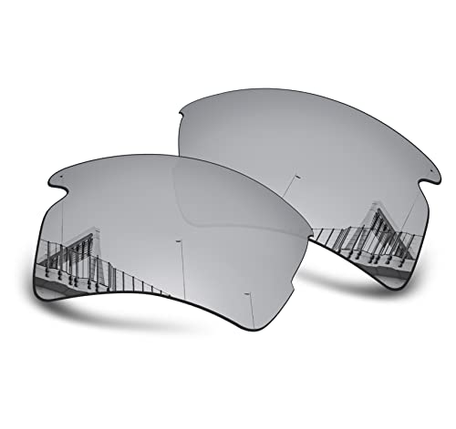 Well-aimed Ersatzgläser kompatibel mit Oakley Flak 2.0 XL OO9188 Sonnenbrillen – weitere Optionen, Silber Iridium polarisiert, EinheitsgröÃŸe von Well-aimed