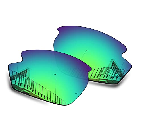 Well-aimed Ersatzgläser kompatibel mit Rudy Project Rydon Sonnenbrille – mehr Optionen, Grünes Iridium, polarisiert, One Size von Well-aimed