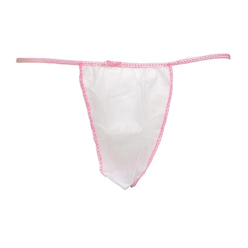 WellTouch Einweg String Tanga-Damen weiß (50 Stück) | Tangahöschen mit Baumwollzwickel | Zubehör für kosmetische & medizinische Behandlungen | Professioneller Hygiene-Minislip für den Praxisbedarf von WellTouch