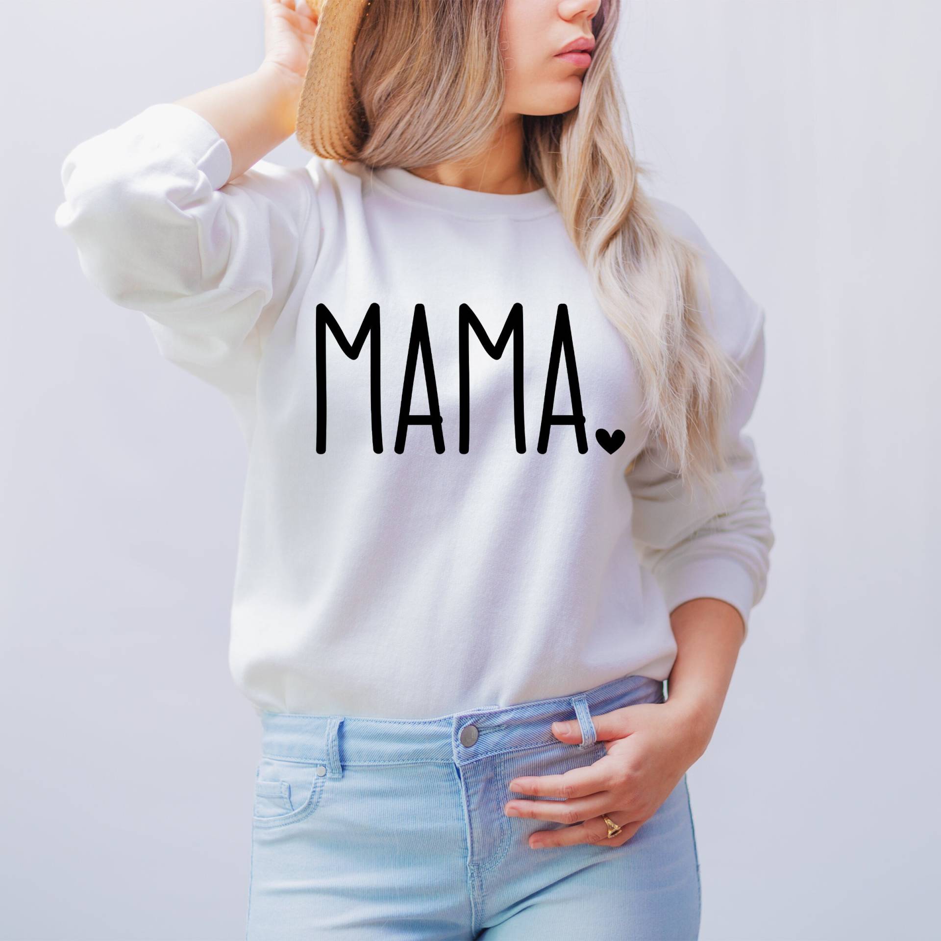 Mama Sweatshirt, Muttertagsgeschenk, Damen Geschenk Für Sie, Herbst Winter Weihnachten Sweatshirt von WellWorntees