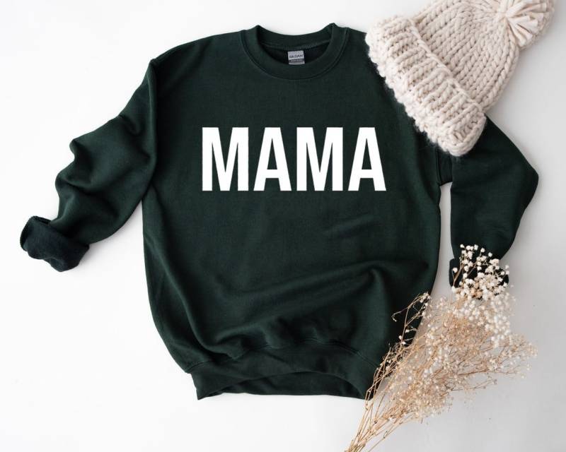 Mama Sweatshirt | Mama Crewneck Pullover Geschenk Für Neue Baby Shower Tshirt von WellWorntees