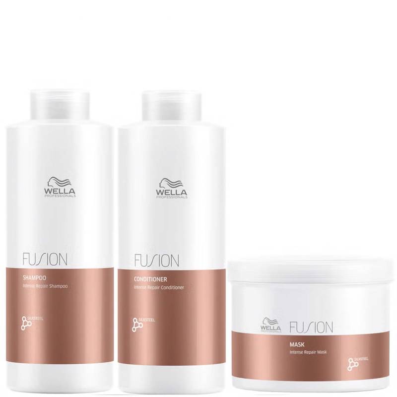 Wella Professionals Fusion Repair Shampoo, Conditioner and Mask Super Size Regime Bundle von Wella Professionals Care