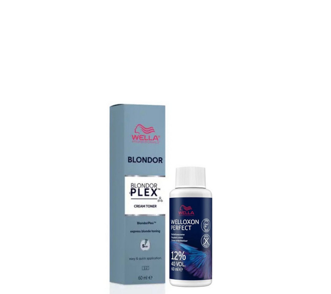 Wella Professionals Blondierpulver Blondor Plex Set - Cream Toner 60 ml + Welloxon Perfect 12% 60 ml Wella Professionals Blondierpulver Blondor Plex Set - Cream Toner 60 ml + Welloxon Perfect 12% 60 ml von Wella Professionals