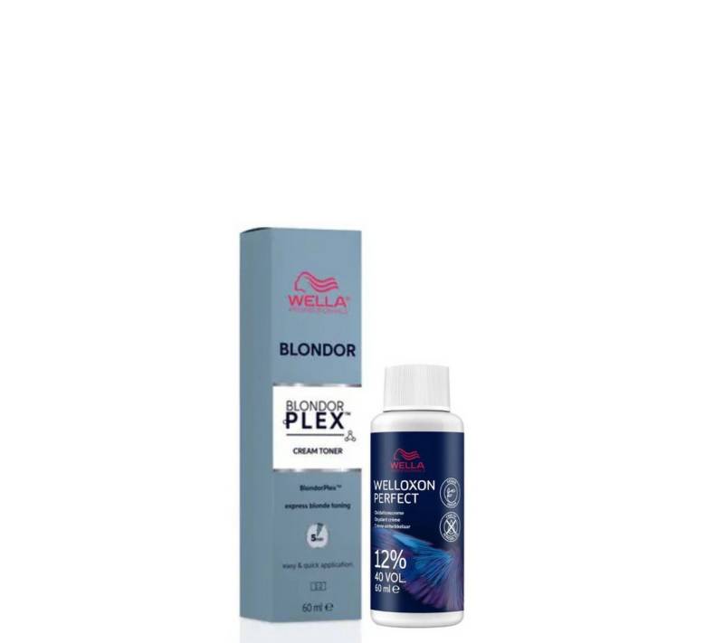 Wella Professionals Blondierpulver Blondor Plex Set - Cream Toner 60 ml + Welloxon Perfect 12% 60 ml Wella Professionals Blondierpulver Blondor Plex Set - Cream Toner 60 ml + Welloxon Perfect 12% 60 ml von Wella Professionals