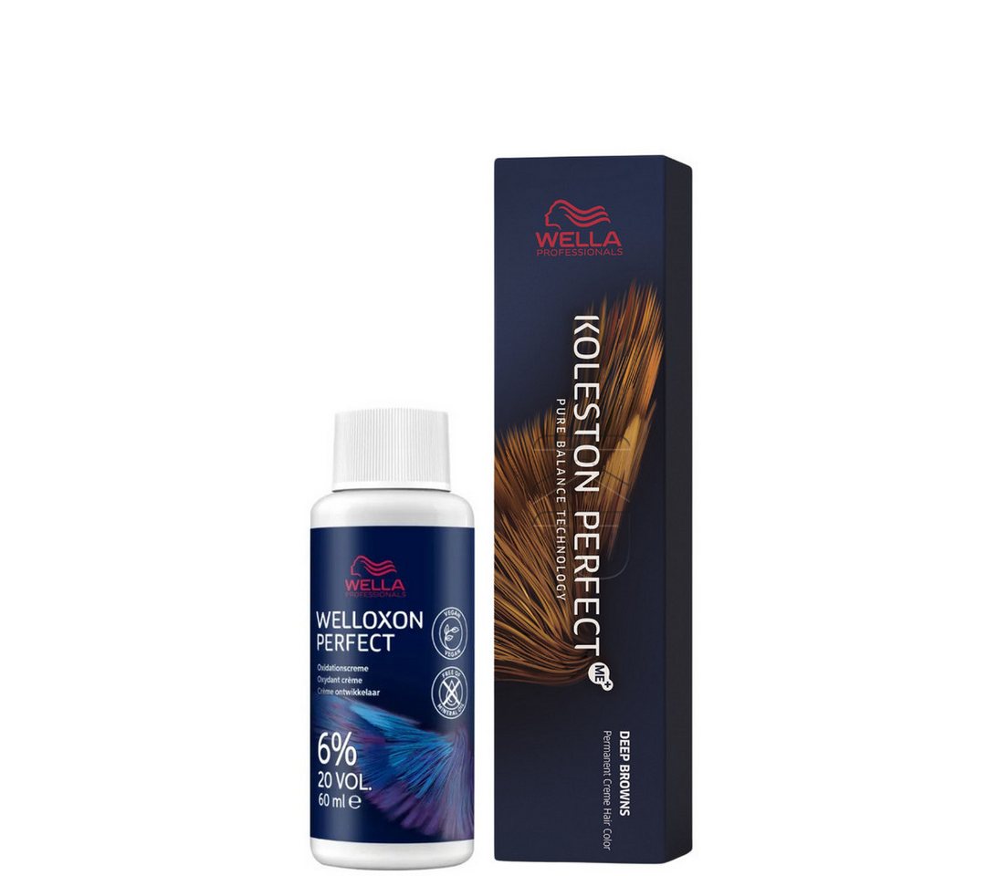 Wella Professionals Haarfarbe Koleston Deep Browns 60ml + Welloxon Perfect 6% 60ml Wella Professionals Haarfarbe Koleston Deep Browns 60ml + Welloxon Perfect 6% 60ml von Wella Professionals