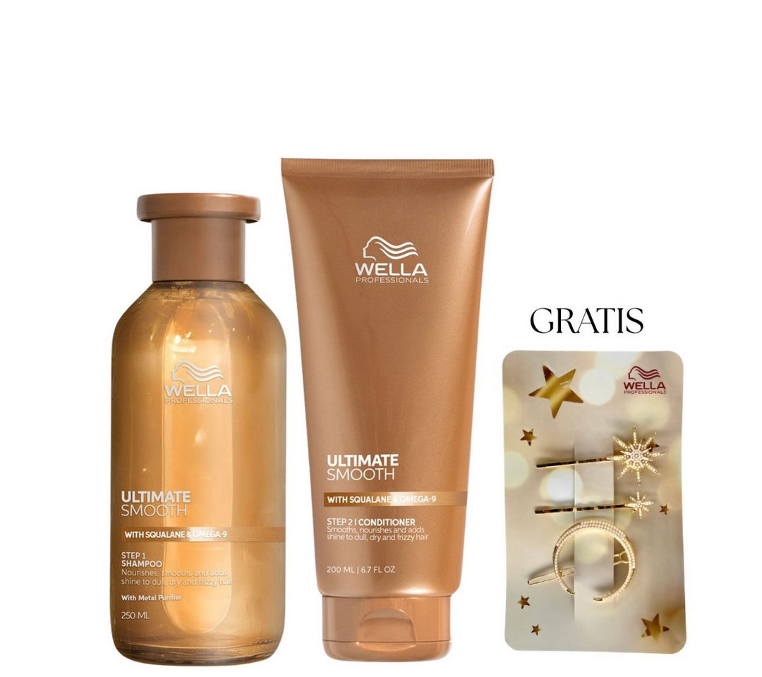 Wella Professionals Haarpflege-Set Ultimate Smooth Duo + gratis Haaraccessoires, 3-tlg. von Wella Professionals