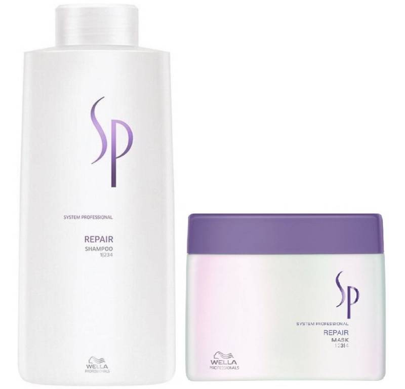 Wella SP Haarpflege-Set Repair Geschenkset Shampoo 1000 ml + Mask 400 ml von Wella SP