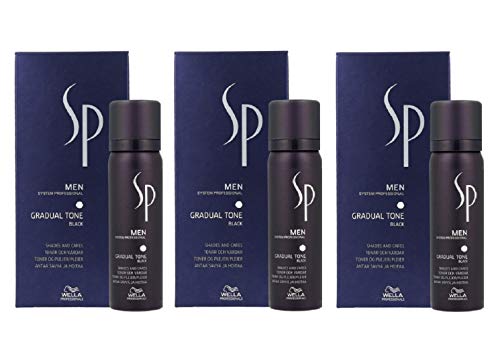 3x Wella SP Just Men - Gradual Tone [ BLACK ] 60ml + 30ml Shampoo von WELLA