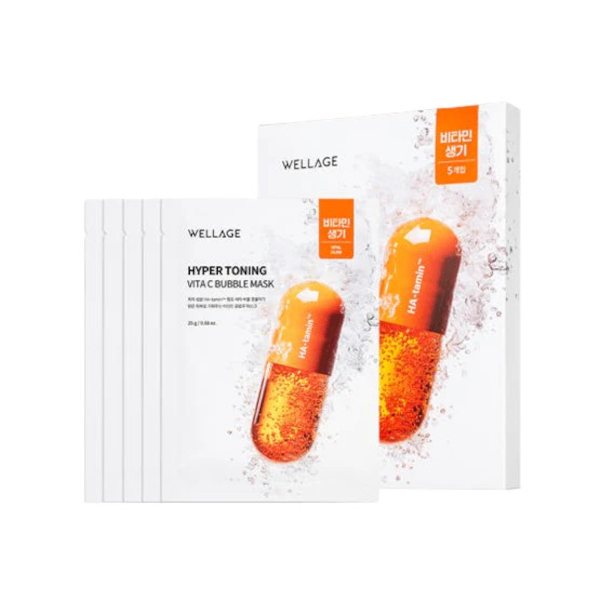 Wellage - Hyper Toning Vita C Bubble Mask - 5pcs von Wellage