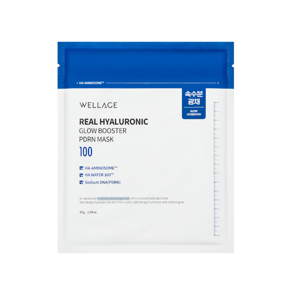 Wellage - Real Hyaluronic Glow Booster PDRN Mask - 1stück von Wellage