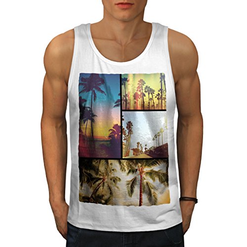 Wellcoda Kalifornien Collage Männer Tank Top Palms Aktives Sport-Shirt von Wellcoda