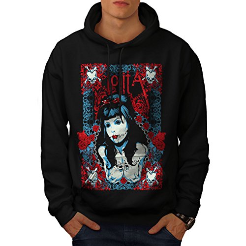 Wellcoda Lolita Sexy tot Gangster Männer Kapuzenpullover Inked Beiläufiges mit Kapuze Sweatshirt von Wellcoda