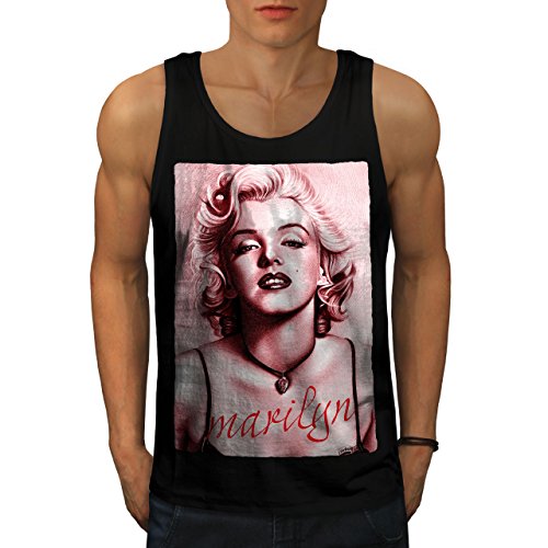 Wellcoda Marilyn Frau Monroe Männer Tank Top Malerei Aktives Sport-Shirt von Wellcoda