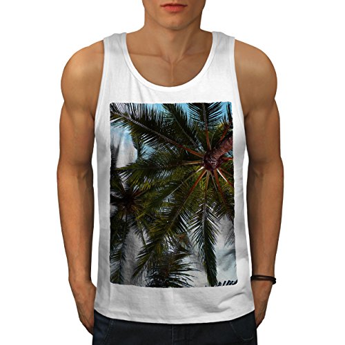 Wellcoda Palme Blätter Foto Natur Männer Tank Top Natur Aktives Sport-Shirt von Wellcoda