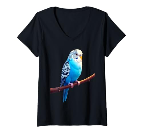 Damen Wellensittich Vogel Liebhaber Wellensittiche Geschenkidee T-Shirt mit V-Ausschnitt Damen Wellensittich Vogel Liebhaber Wellensittiche Geschenkidee T-Shirt mit V-Ausschnitt von Wellensittich Vogel Liebhaber Geschenk