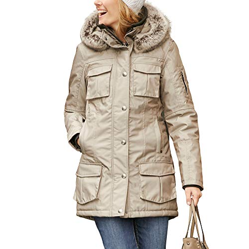 Wellensteyn SZ-66 Schneezauber Damen Jacke wasser- und winddicht mit Fellkragen, Groesse 40, beige von Wellensteyn