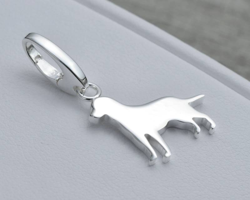 Hund Charm Sterling Silber, Labrador Charm, Hundeliebhaber Geschenk, Halskette, Hundesilhouette, Hunde-Erinnerungsgeschenk, Haustier-Halskette, Neuer von WellesleyRowJewelry