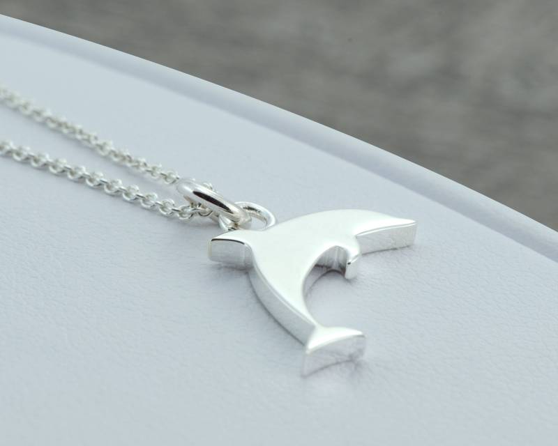 Sterling Silber Delfin Halskette, Zierliche Anhänger Strand Schmuck, Ozean Geschenk, Sommer von WellesleyRowJewelry