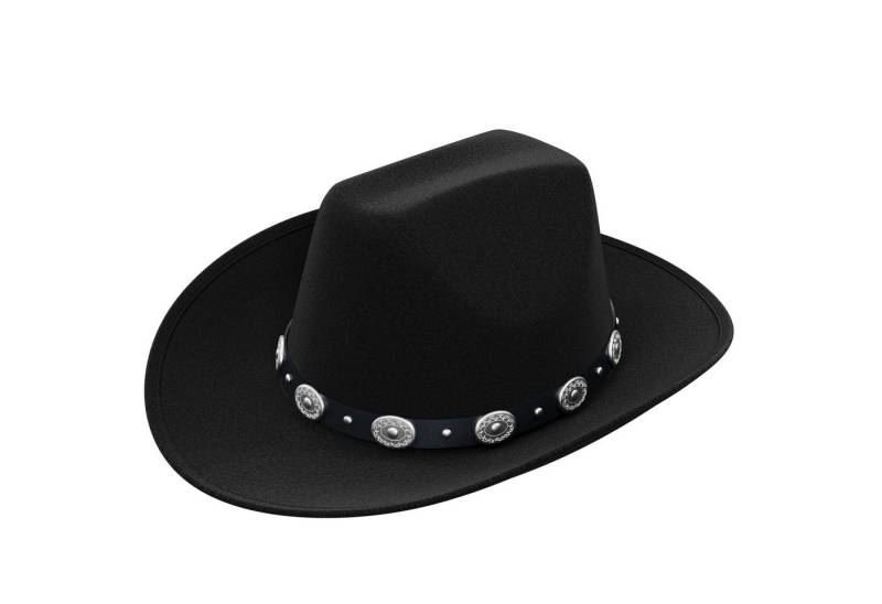 Wellgro Zylinder Cowboy Hut für Erwachsene schwarz von Wellgro