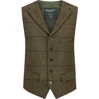 Wellington of Bilmore Einreihige Anzugweste Wales aus Harris Tweed mit Reverskragen in 50 von Wellington of Bilmore