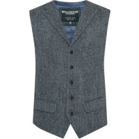 Wellington of Bilmore Einreihige Anzugweste Wales aus Harris Tweed mit Reverskragen in 56 von Wellington of Bilmore