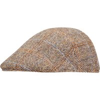 Wellington of Bilmore Gefütterte Schiebermütze mit Fischgrät-Muster aus Harris Tweed in 60 von Wellington of Bilmore