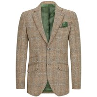 Wellington of Bilmore Gefüttertes Sakko mit Ellenbogenpatches und Fischgrät-Muster in 48 Wellington of Bilmore Gefüttertes Sakko mit Ellenbogenpatches und Fischgrät-Muster in 48 von Wellington of Bilmore