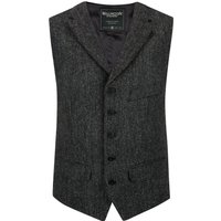 Wellington of Bilmore Harris Tweed Weste Wales mit Fischgrät-Muster in 54 von Wellington of Bilmore