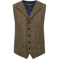 Wellington of Bilmore Weste mit Reverskragen und Fischgrätmuster in 60 von Wellington of Bilmore