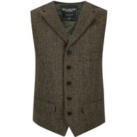 Wellington of Bilmore Weste mit Reverskragen und Fischgrätmuster in 98 von Wellington of Bilmore