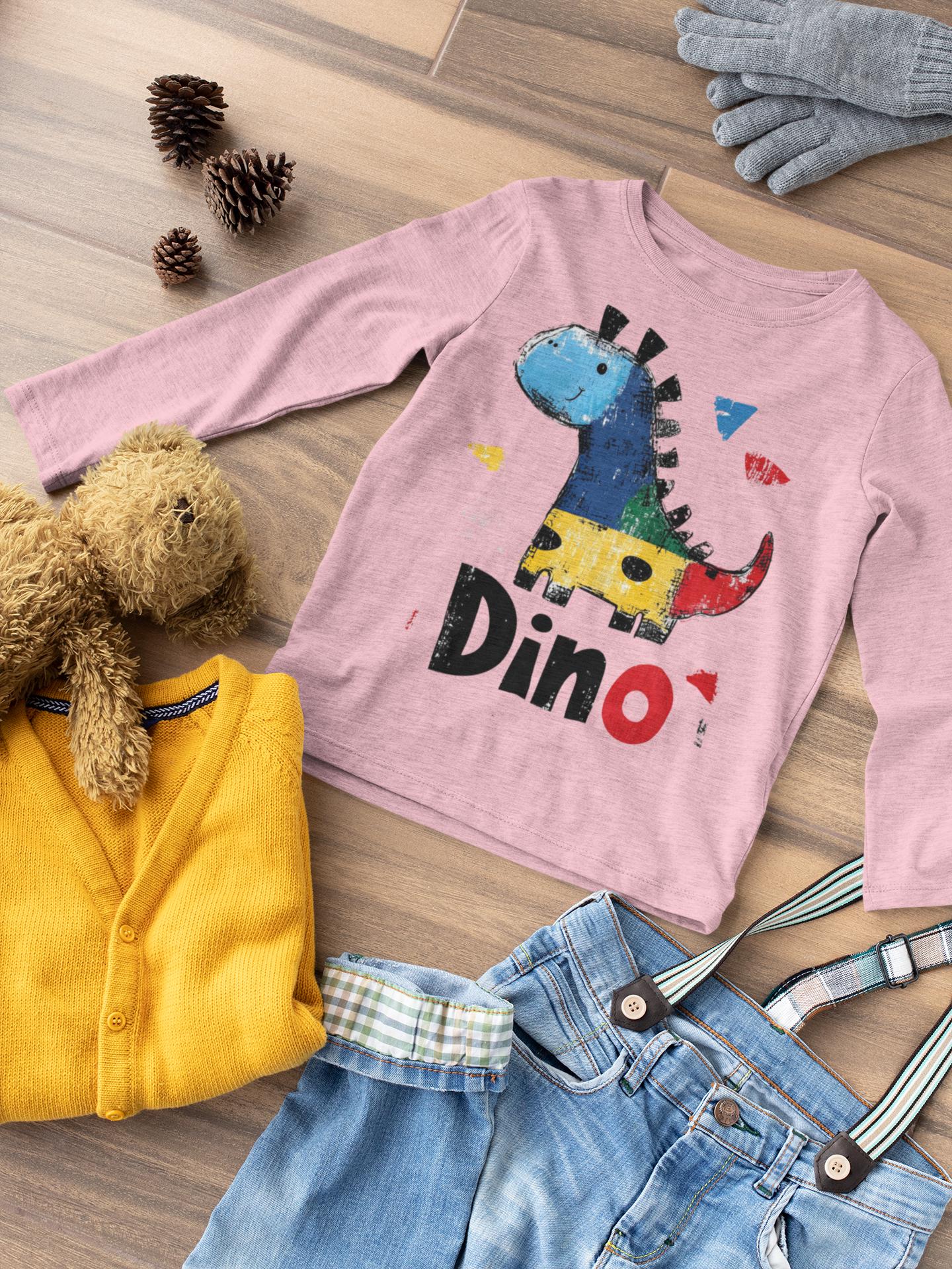 Kinder Dino Sweatshirt Bezaubernd Trex Langarm T-Shirt Fun Vintage Top Für Jungen Und Mädchen Stilvolles Langarm-Top Verspielter Pullover Die Kleinen von WellnessBoutiqueArt