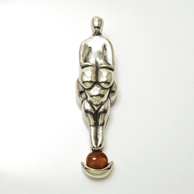 Venus Von Lespugue Göttin Anhänger in Sterling Silber Venus Von Lespugue Göttin Anhänger in Sterling Silber von WellstoneJewelry