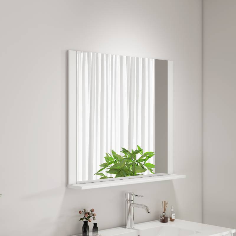 welltime Badspiegel "AMSTERDAM" in zwei Breiten 60cm, 80cm mit praktischer Ablagefläche von Welltime