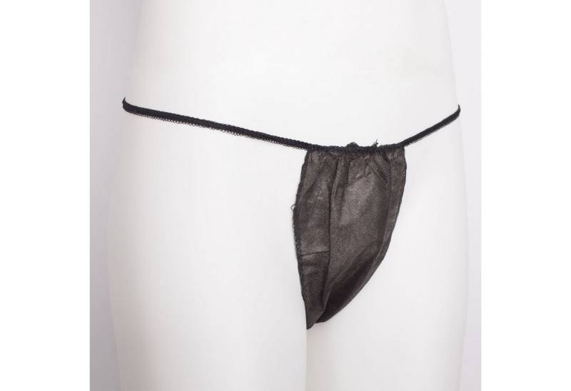 Welltouch Slip Einweg String Tanga-Damen, schwarz 50 Stück (1 Beutel) (50-St) von Welltouch